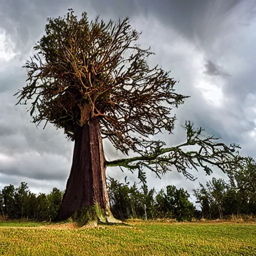 Image similar to a tornado tornado tree hybrid