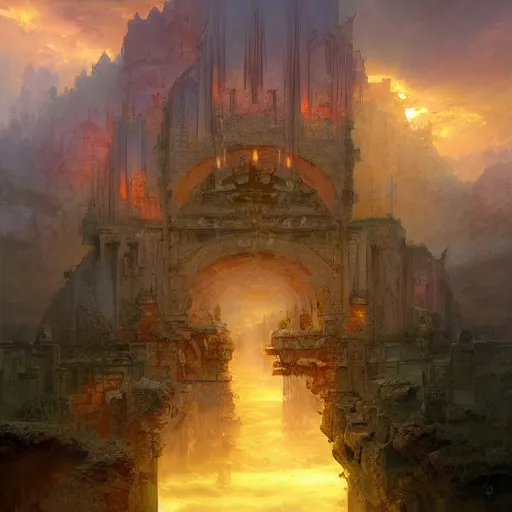 Image similar to The gates of Heaven by Marc Simonetti, 8k