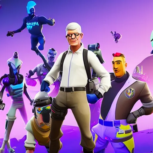 Image similar to tim cook in fortnite