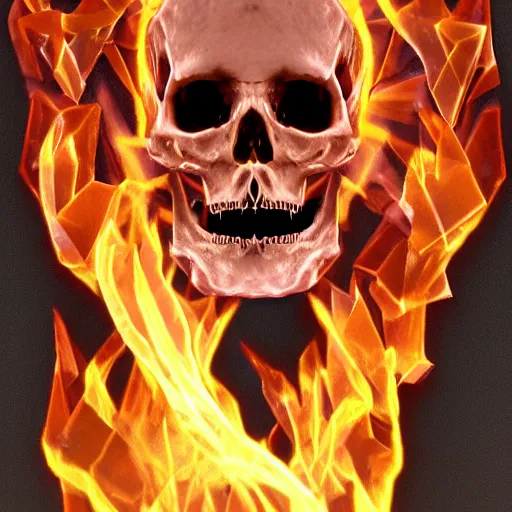 Image similar to fire crystal skeleton