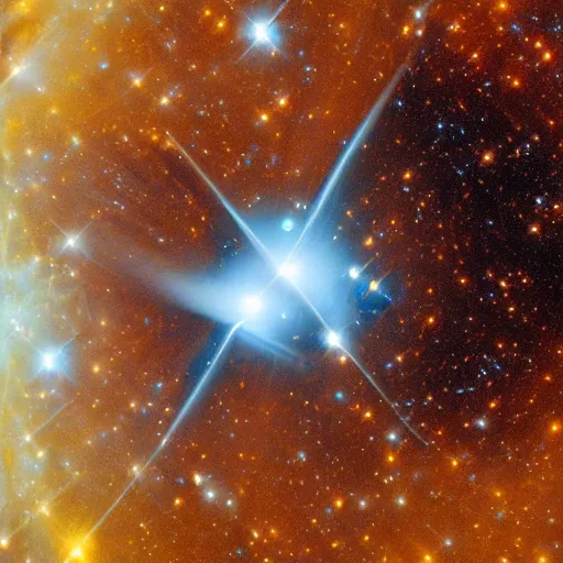 Image similar to the heart of a collapsing star, hubble