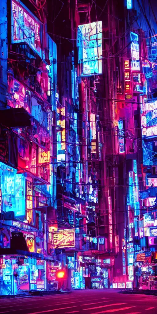 Image similar to black blue neon cyberpunk city on north atlantic island, lights