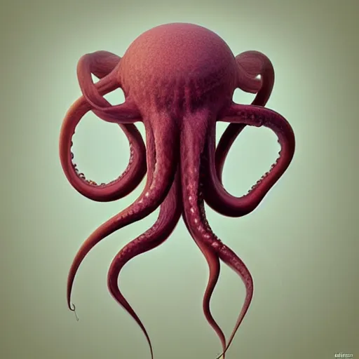 Prompt: octopus curvy round 8 tentacles brain, floral, by mandy jurgens : 1 3 d cgi, unity, zbrush, trending on artstation, f 1 6, conceptual art : 1. 0 0 parasite color scheme