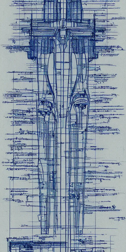 Image similar to lightsaber blueprint by da vinci