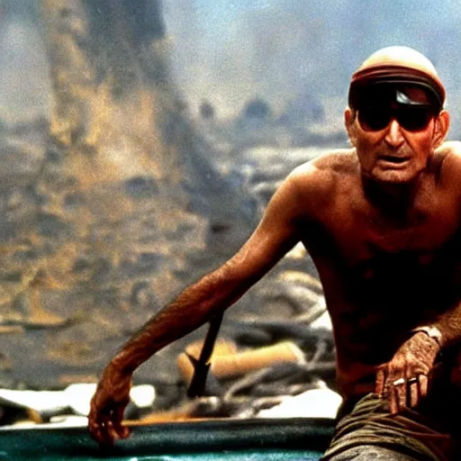 Image similar to charlie sheen in apocalypse now