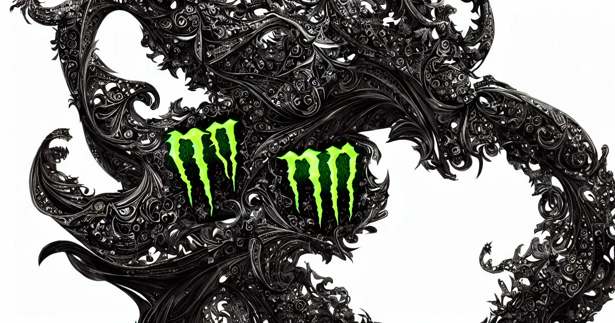 Image similar to monster energy drink, intricate and very very beautiful and elegant, highly detailed, digital painting, artstation, concept art, smooth and sharp focus, illustration