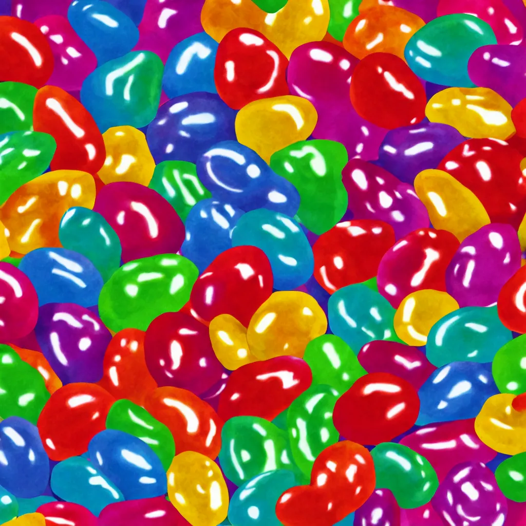 Image similar to hand drawn jellybeans texture art, 4k