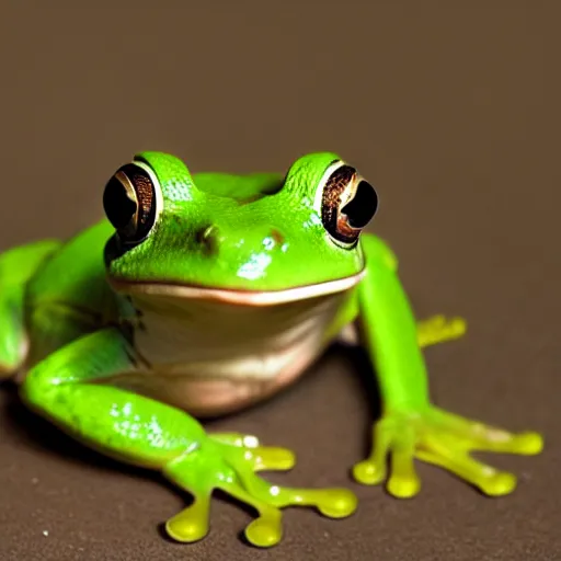 Prompt: cute frog portrait