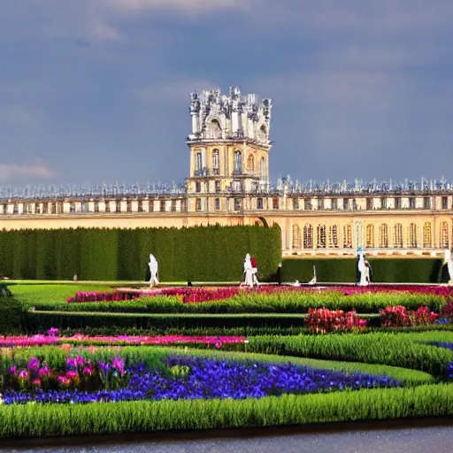 Prompt: Versailles Castle, in the year 3000