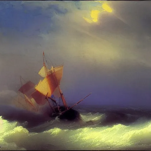 Image similar to heavy rain with flood in south korea by Aivazovsky