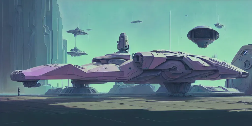 Image similar to hard surface shape form exploration, detailed, artstation, 8 k, sci - fi, pastel colors, props, panel, concept, simon stalenhag, in watercolor gouache detailed paintings, moebius, blueprint, building, modular, speeder, vehicles, pod racer, spaceship