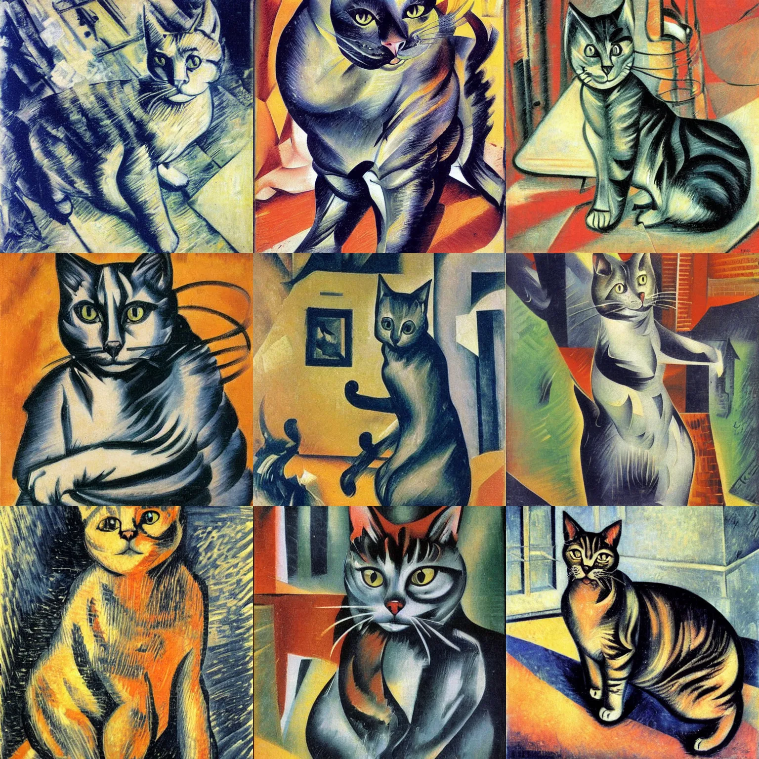 Prompt: cat boccioni umberto