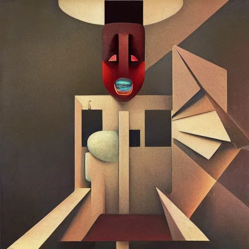 Prompt: Victor Brauner, minimalistic, hyperrealistic surrealism, award winning masterpiece with incredible details, epic stunning, surreal vaporwave liminal space, highly detailed, trending on ArtStation, artgerm and greg rutkowski and alphonse mucha, daily deviation, IAMAG, abstract geometric brutalism