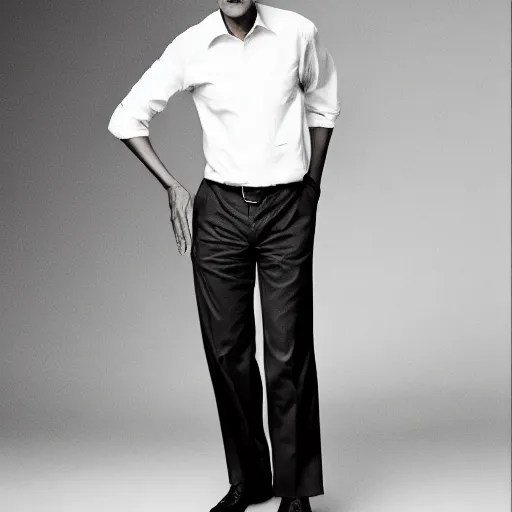 Prompt: barack obama wearing uniqlo, fashion photography