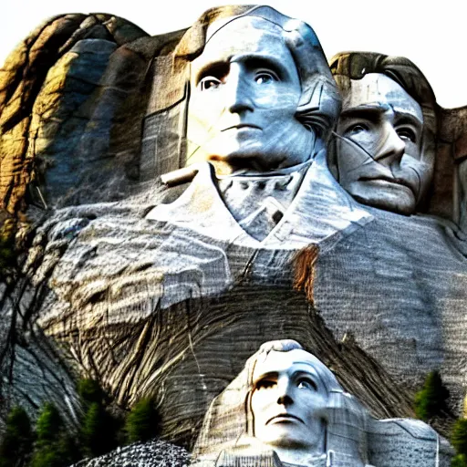 Prompt: donald trump on mount rushmore