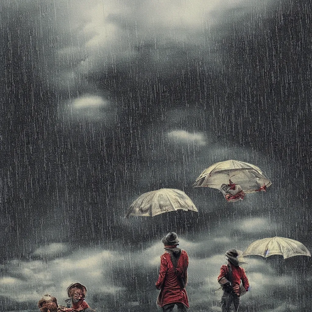 Image similar to it's raining somewhere else. extremely high detail, realistic, masterpiece, art by maxwell boas