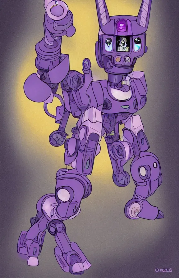 Image similar to Artwork by moebius and oscar chichoni, Robotic twilight sparkle