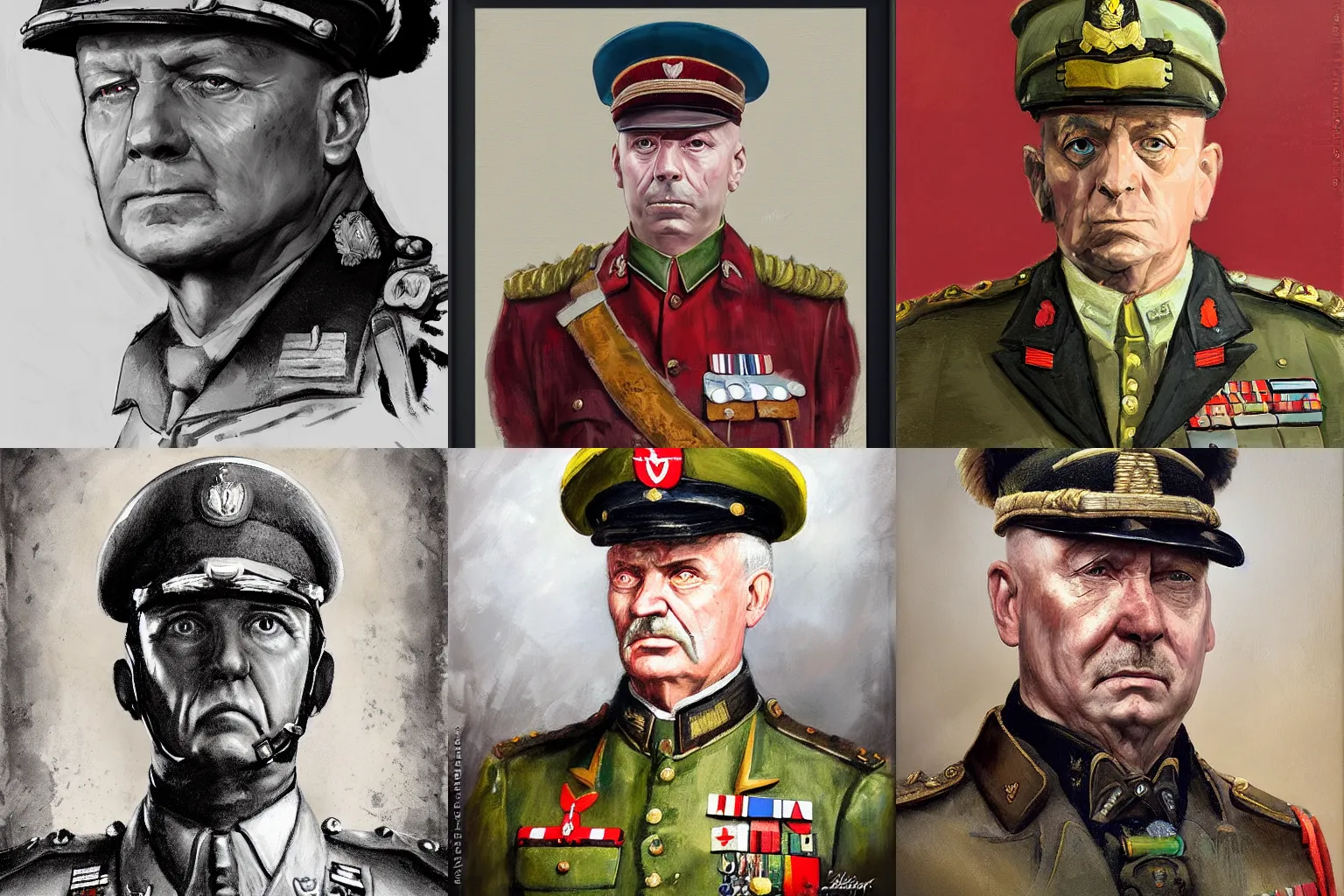 Prompt: face portrait of a colonel, jakub rozalski, highfleet, dieselpunk, hearts of iron portrait, artstudio