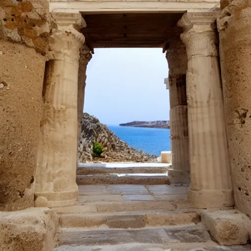 Image similar to monumental gateway of the temple of apollo, island of naxos