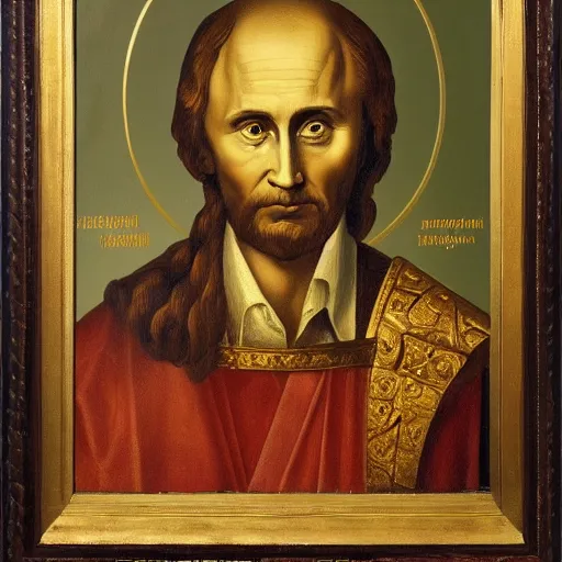 Image similar to vision of ezekiel with vladimir putin, portrait centered