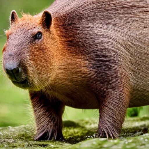 Image similar to photo of a capybara eating a nvidia gtx 1 9 9 0 graphic card, nature photography, 8 k, canon 3 0 0 mm, professional photographer, 4 0 mp, lifelike, top - rated, award winning, realistic, sharp, no blur, edited, corrected, trending