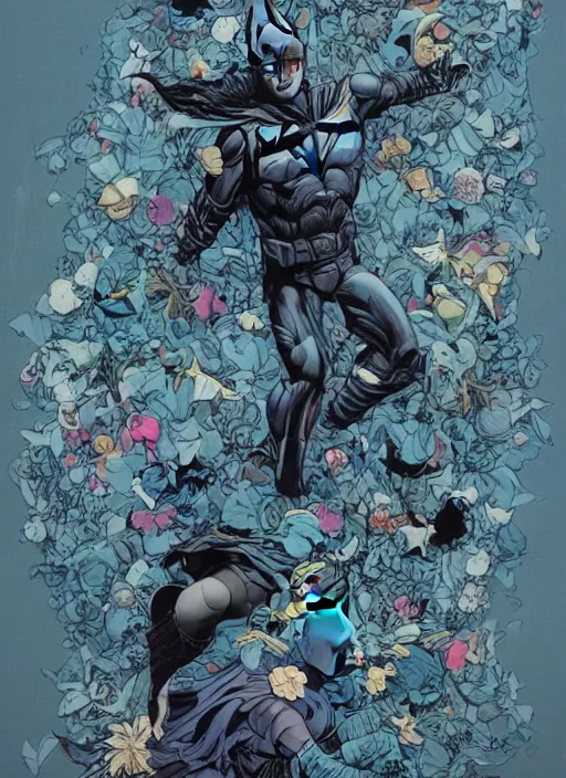 Image similar to The dark knight by James Jean, sweet elements, flowy theme, award winning