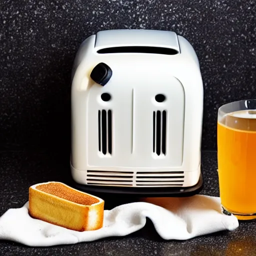 Prompt: toaster on the bathtub, sad, alcohol nearby, picture with message, depression, dark climate