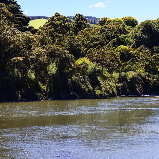Image similar to From the pa we pulled up the Waiwhetu River, which there had lofty Rimu trees on its banks. The various bends were very beautiful and secluded, and seemed to be the home of the grey duck and teal, and numerous other wild fowl. Here and there, on the bank, was a patch of cultivation, and the luxuriant growth of potatoes, taros, and. Kumara, indicated the richness of the soil. As seen from the ship, or the hills, a lofty pine wood appeared to occupy the whole breadth and length of the Hutt Valley, broken only by the stream and its stony margin. This wood commenced about a mile from the sea, the intervening space being a sandy flat and a flax marsh. About the Lower Hutt and the Taita, it required a good axe-man to clear in a day a space large enough to pitch a tent upon. New Zealand. Drone photo. Sunset, misty, wilderness.