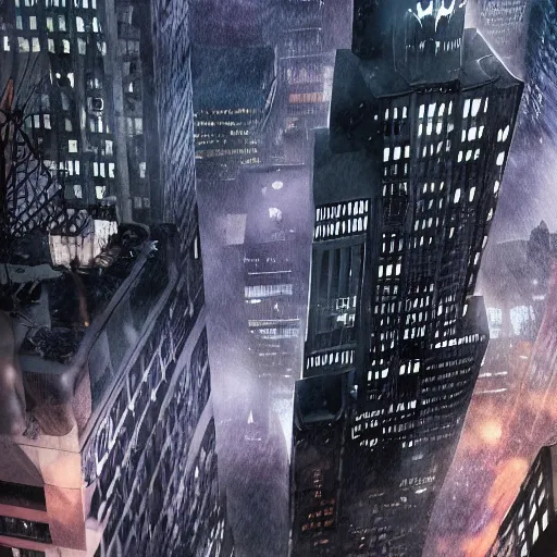 Image similar to the batman ( 2 0 2 2 ) movie gotham cityscape