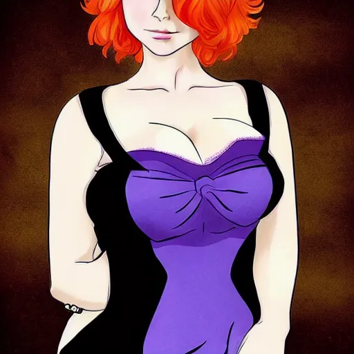 Prompt: Christina Hendricks with anime style, bath,