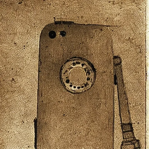 Image similar to sketch of an iphone 1 4 by leonardo da vinci