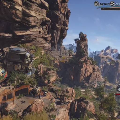 Image similar to screenshot from the game apex legends