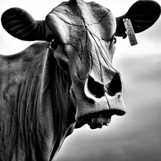 Image similar to a skull made out of cow, national geographic photo