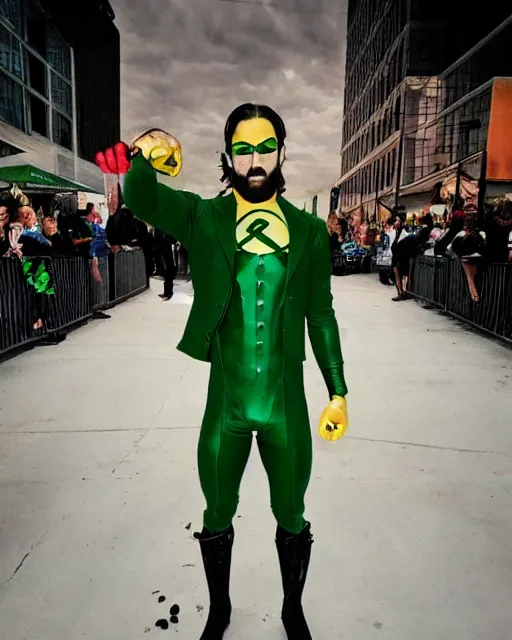 Prompt: Photo of Seth Rollins as The Riddler