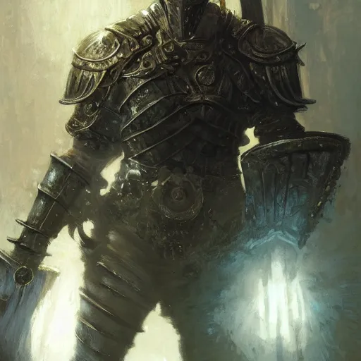 Image similar to handsome portrait of a knight guy bodybuilder posing, radiant light, caustics, war hero, bloodborne, by gaston bussiere, bayard wu, greg rutkowski, giger, maxim verehin