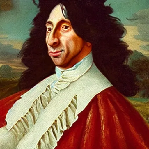 Image similar to a guinea pig dressed as chopin, 1 8 th century oil painting