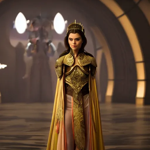 Image similar to victoria justice as princess padme in star wars episode 3, 8 k resolution, cinematic lighting, anatomically correct