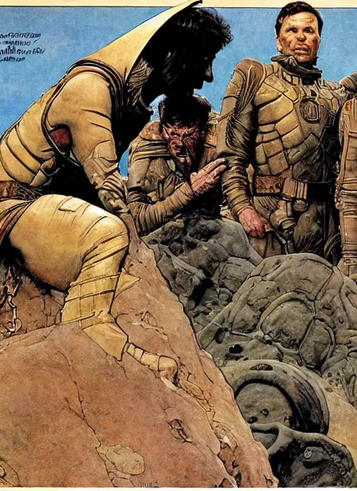 Prompt: the navigator scene from the 1982 movie dune, by norman rockwell and jason fabok and tom lovell and frank schoonover and dean cornwell and jack kirby