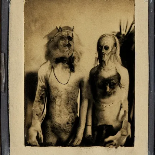 Image similar to freakshow of deformed victims island of Doctor Moreau offensive and Exploitive daguerreotype