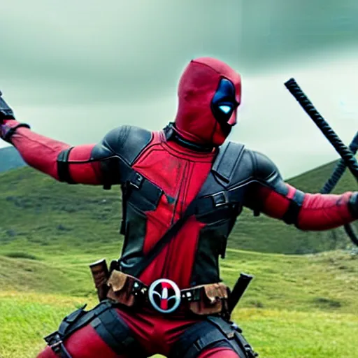 Image similar to Deadpool in the Vikings 4K quality super realistic