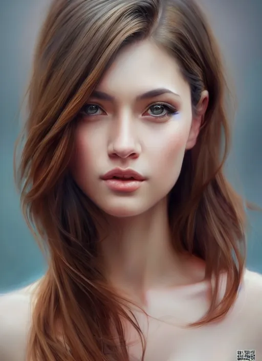 Image similar to photo of a gorgeous young woman in the style of stefan kostic, realistic, sharp focus, 8k high definition, insanely detailed, intricate, elegant, art by stanley lau and artgerm