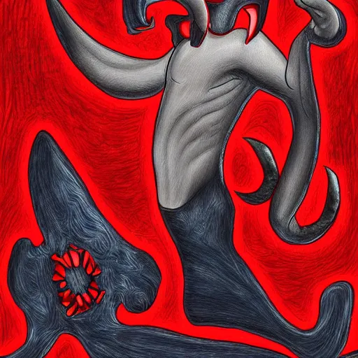 Image similar to the devil dancing, digital art