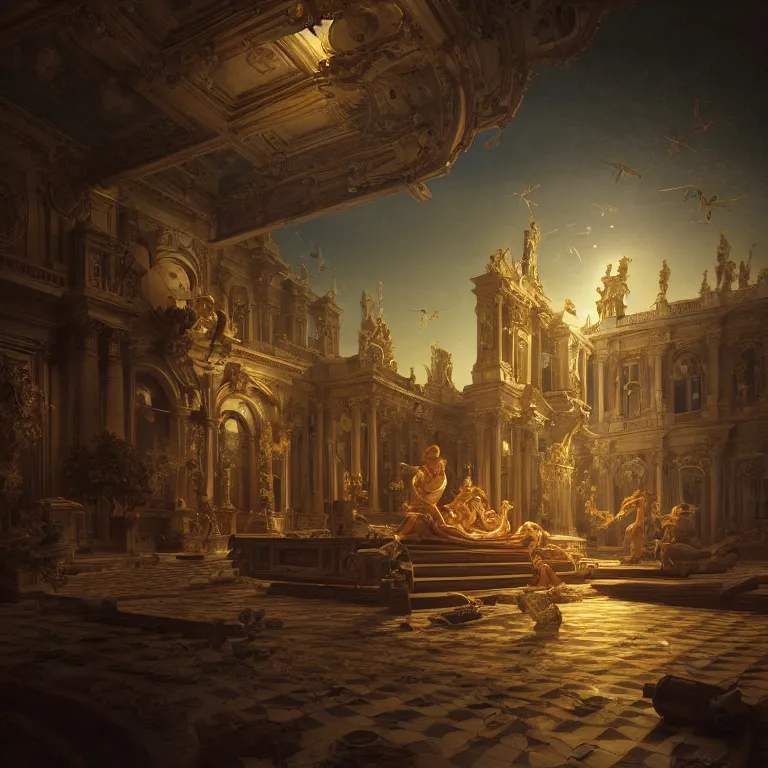 Prompt: motherboard, chip circuit, computer, dream-like atmosphere, baroque landscape painting, perfect composition, beautiful detailed intricate insanely detailed octane render trending on Artstation, 8K artistic photography, photorealistic, soft natural volumetric cinematic perfect light, chiaroscuro, award-winning photograph, masterpiece, Raphael, Caravaggio, Greg Rutkowski, Beeple
