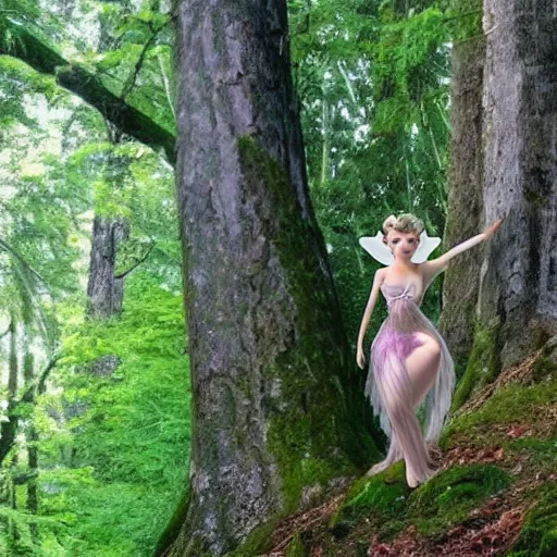 Image similar to a fairy with beautiful wings in the woods