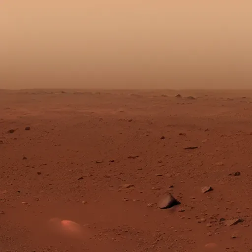 Prompt: first step on mars, foggy atmosphere, bright, high resolution