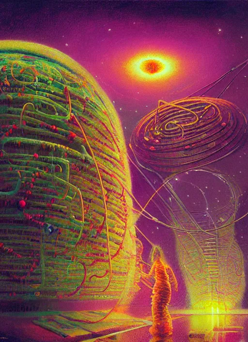 Image similar to dna string by paul lehr