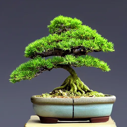 Prompt: ceramic miniature bonsai, 8k, photo studio