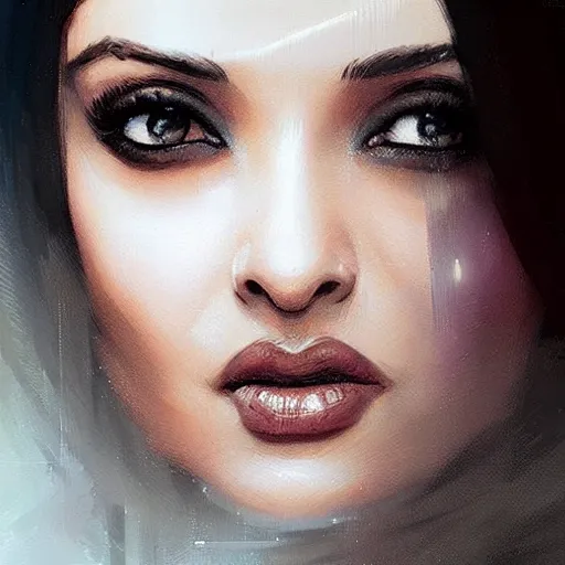 Inspired by Aishwarya Rai Portrait Painting Drawing 