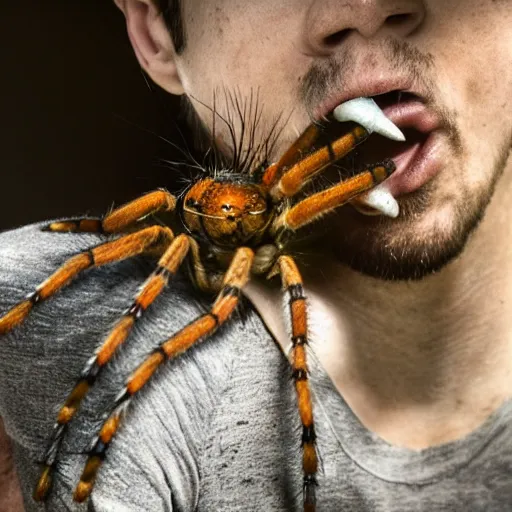 Image similar to Spider eating a man