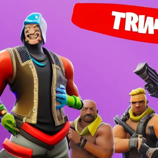 Image similar to fortnite skin donald trump gameplay vbucks